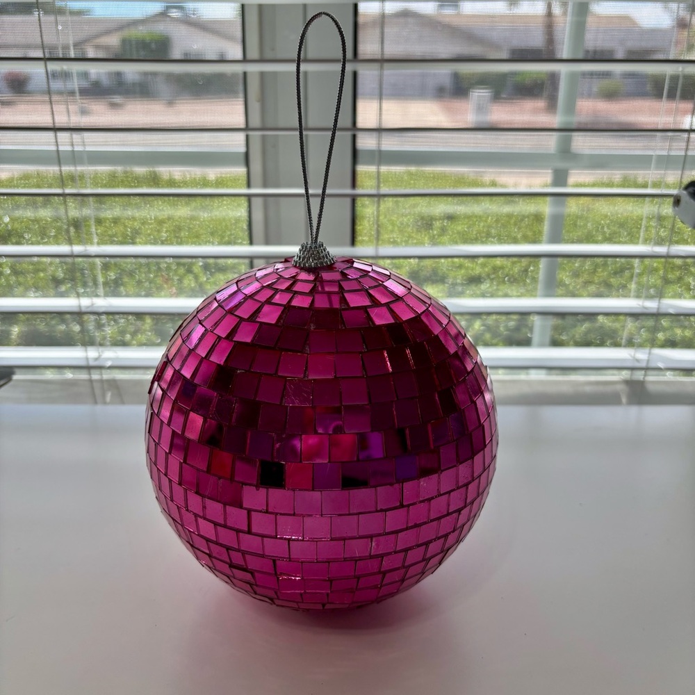 Pink Disco Ball 6 inch